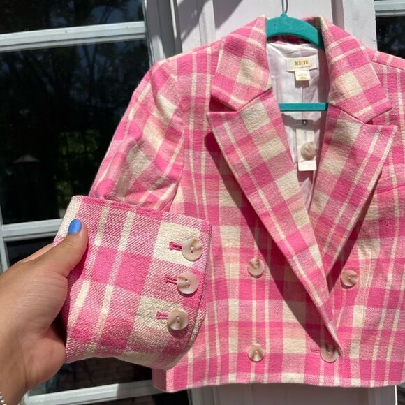 Anthropologie Maeve Plaid Double Breasted Jacket NWT - Picture 9 of 13